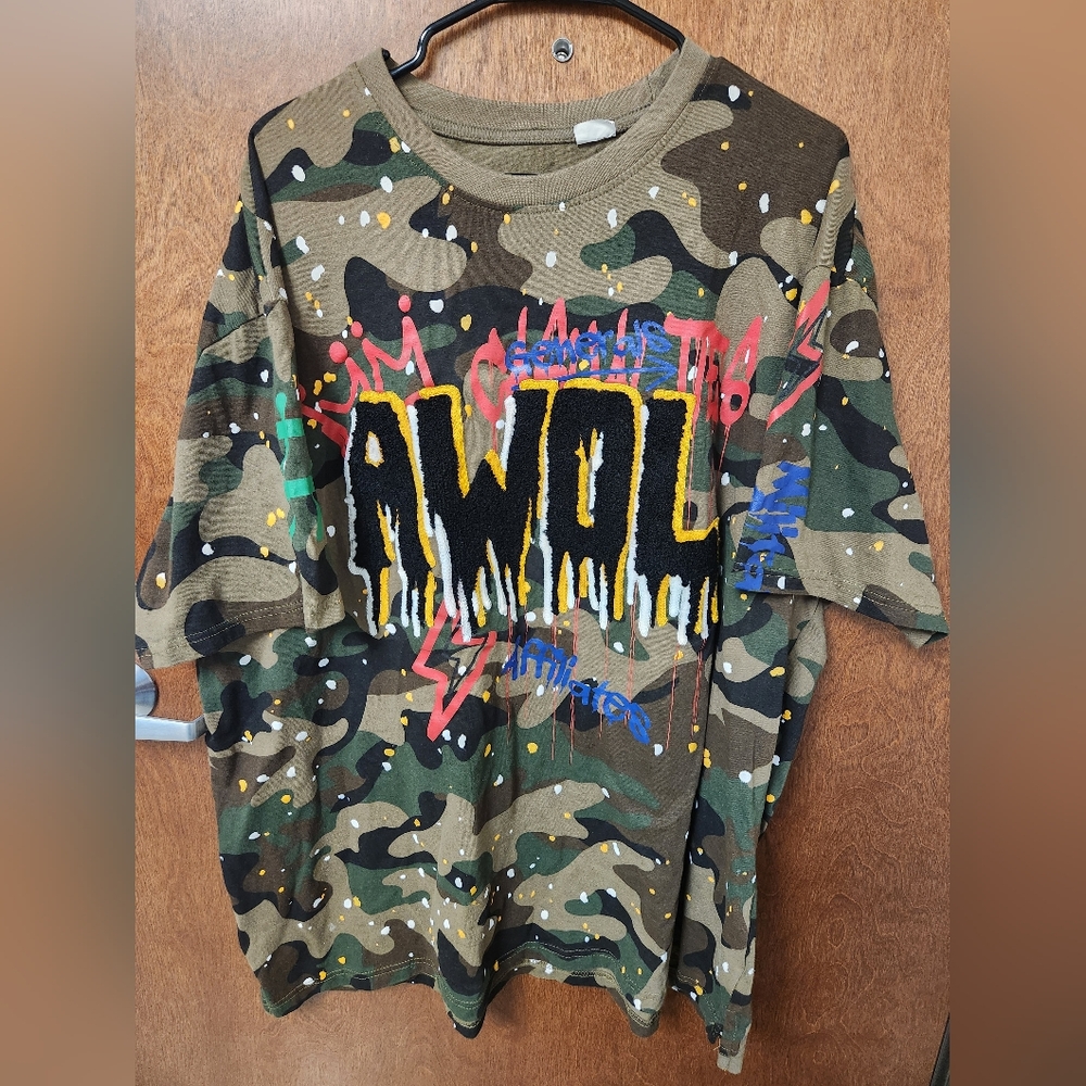 FWRD Denim AWOL/Paint Splatter Camouflage Short Sleeve Tee